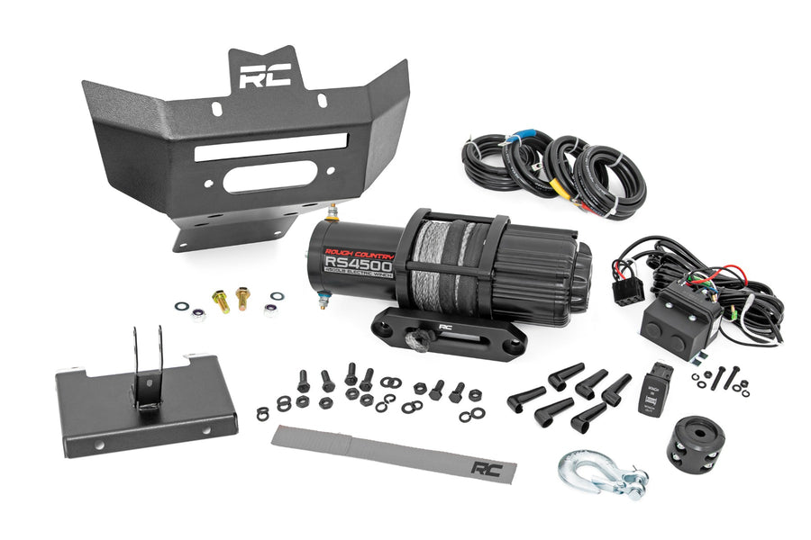 Rough Country - Winch Bumper - 4500-Lb Winch - Synthetic Rope - Can-Am Renegade 1000/Renegade 500