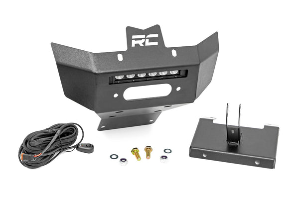 Rough Country - Winch Bumper - Black Series LED - 6 In. Light - Slime Line - Can-Am Renegade 1000/Renegade 500