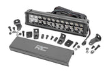 Rough Country - 12 Inch Black Series LED Light Bar - Dual Row - White DRL