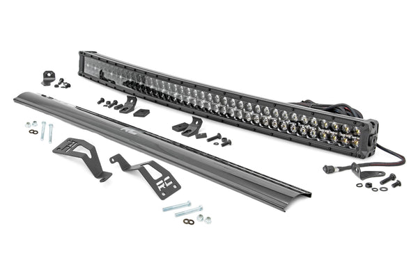 Rough Country - LED Light Kit - Front Mount - 40 In. Black Dual Row - White DRL - Can-Am Commander Max 1000