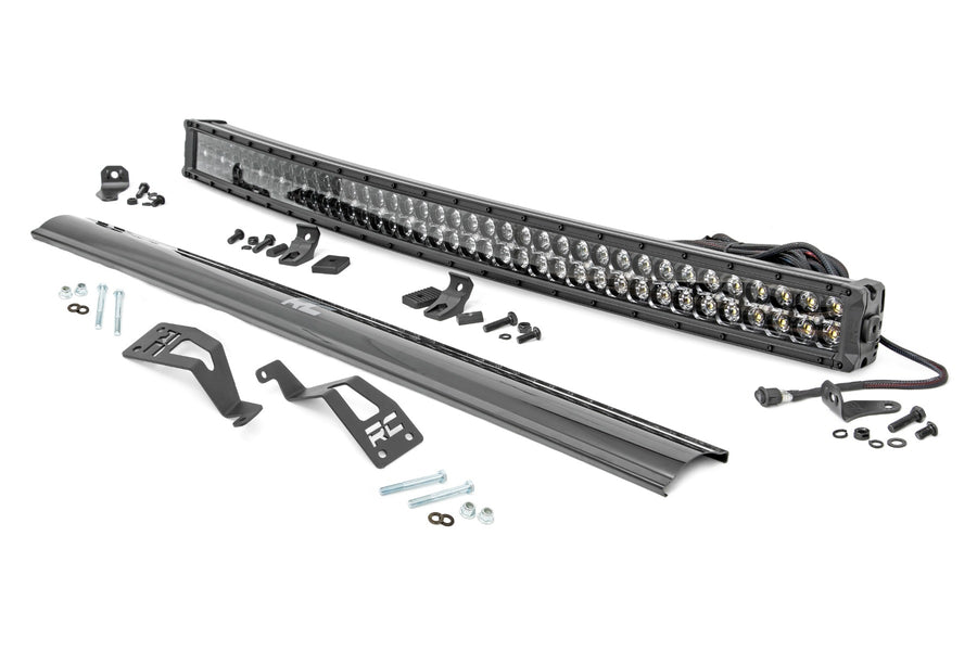 Rough Country - LED Light Kit - Front Mount - 40 In. Black Dual Row - White DRL - Can-Am Commander Max 1000