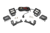 Rough Country - LED Ditch Light Kit - 2in Black Pair - Flood - Chevy/GMC 1500 (14-18 & Classic)