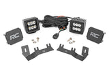 Rough Country - LED Ditch Light Kit - 2in Black Pair - Spot - Chevy/GMC 1500 (14-18 & Classic)