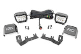 Rough Country - LED Ditch Light Kit - 3in OSRAM Pair - Wide - Chevy/GMC 1500 (14-18 & Classic)