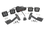 Rough Country - LED Light Kit - Ditch Mount - Dual 2 In. Black Pairs - Amber DRL - Toyota Tundra (14-21)