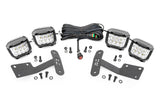 Rough Country - LED Light Kit - Ditch Mount - 3 In. OSRAM - Wide - Toyota Tundra 2WD/4WD (14-21)