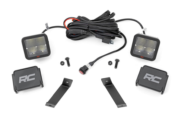 Rough Country - LED Light Kit - Ditch Mount - 2 In. Spectrum Pair - Spot - Jeep Cherokee KL (14-21)