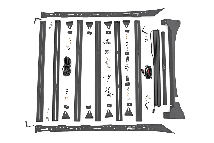 Rough Country - Roof Rack - FR 40 Inch Single Row BLK LED - Ford F-150 2WD/4WD (2015-2018)