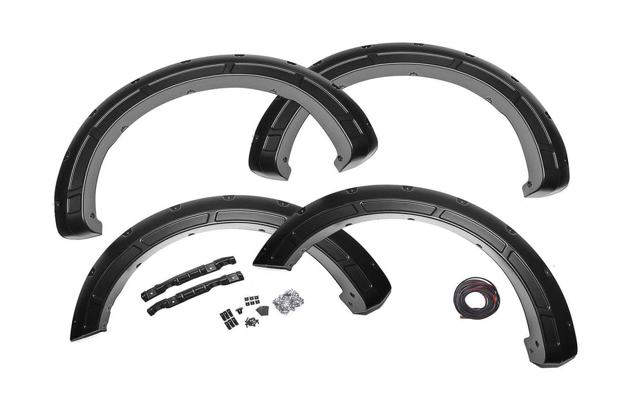 Rough Country - Fender Flares - Defender - UH Tuxedo Black Metallic - Ford F-150 (15-20)