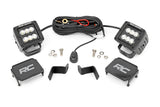 Rough Country - LED Light Kit - Ditch Mount - 2 In. Black Pair - Flood - Ford F-150 (15-25)/F-150 Lightning (22-25)
