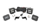 Rough Country - LED Light Kit - Ditch Mount - 2 In. Black Pair - Spot - Ford F-150 (15-25)/F-150 Lightning (22-25)