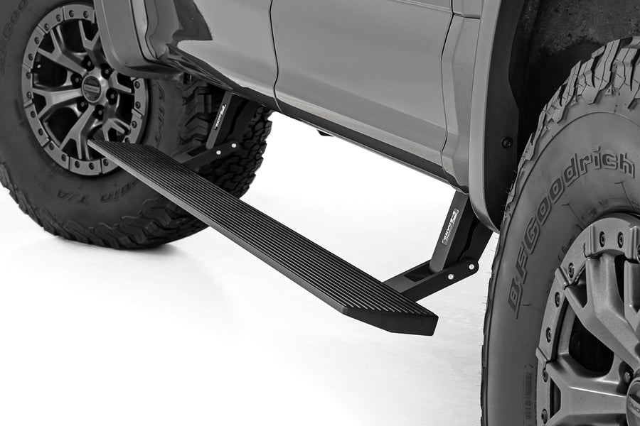 Rough Country - Power Running Boards - Dual Electric Motor - Crew Cab - Ford F-150/Lightning/F-250/F-350/Raptor (15-24)