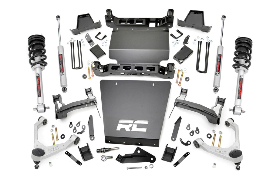Rough Country - 7 Inch Stamped Steel LCA Lift Kit - Forged UCA - Bracket - N3 Struts - Chevy/GMC 1500 (16-18)