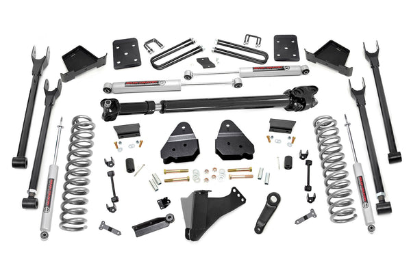 Rough Country - 6 Inch Lift Kit - Diesel - 4-Link - FR D/S - Ford F-250/F-350 Super Duty (17-22)