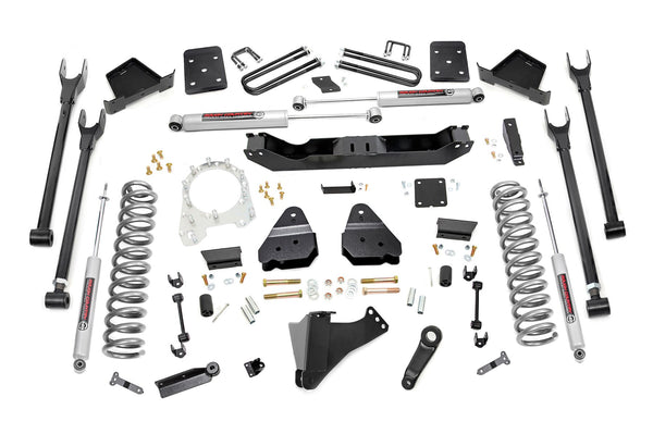 Rough Country - 6 Inch Lift Kit - Diesel - 4-Link - No OVLD - Ford F-250/F-350 Super Duty (17-22)