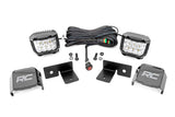 Rough Country - LED Light Kit - Under Bed Mount - 2 In. Chrome Pair - Wide Angle - Polaris General XP 4 1000