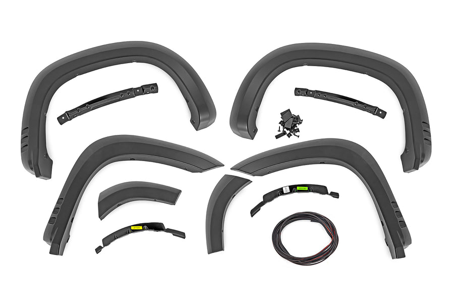 Rough Country - Fender Flares - SF1 - GCN Victory Red - Chevy Silverado 1500 2WD/4WD (2019-2025 & Classic)