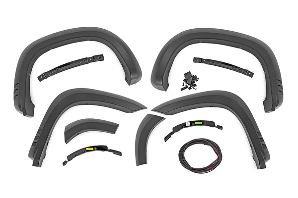 Rough Country - Fender Flares - SF1 - GNO Slate Gray - Chevy Silverado 1500 2WD/4WD (2019-2025 & Classic)