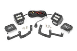 Rough Country - LED Light Kit - Ditch Mount - 2 In. Black Pair - Flood - Chevy Silverado 1500 (19-24)