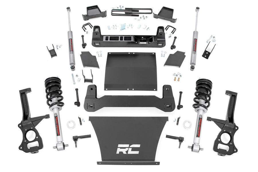Rough Country - 4 Inch Lift Kit - AT4/Trailboss - N3 Struts - Chevy/GMC Sierra 1500 (19-24)/Silverado 1500 (19-24)