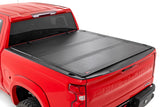 Rough Country - Hard Tri-Fold Flip Up Bed Cover - 5'10 In. Bed - Chevy/GMC Sierra/Silverado 1500 (19-25)