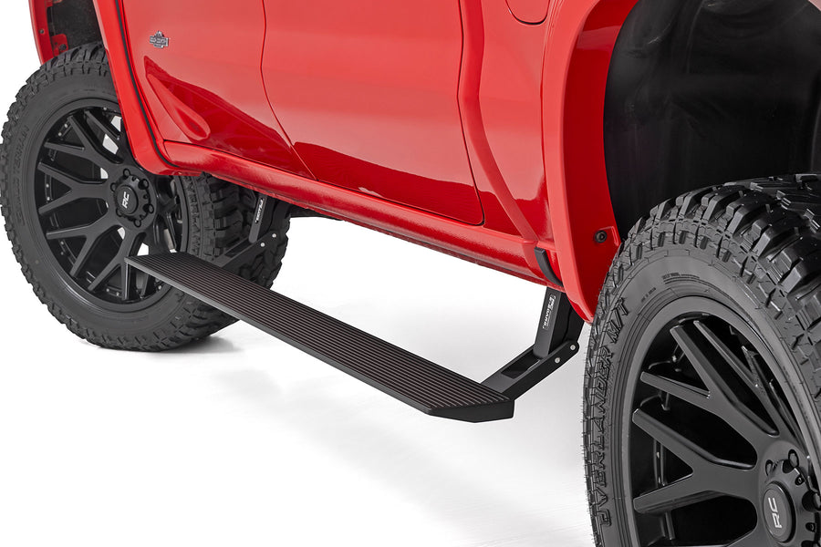 Rough Country - Power Running Boards - Dual Electric Motor - Crew Cab - Chevy/GMC 1500/2500HD/3500HD (19-25)