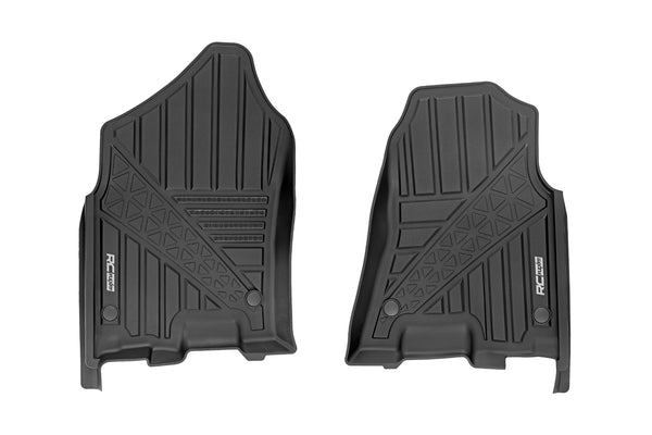 Rough Country - Flex-Fit Floor Mats - Front - Crew - Ram 1500 (19-24)/1500 TRX (21-24)