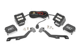 Rough Country - LED Light Kit - Ditch Mount - 2 In. Black Pair - Flood - Ram 1500 2WD/4WD (19-25)