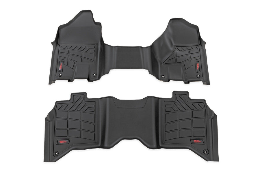 Rough Country - Sure-Fit Floor Mats - Front & Rear - Crew - Ram 2500/3500 2WD/4WD (2019-2025)