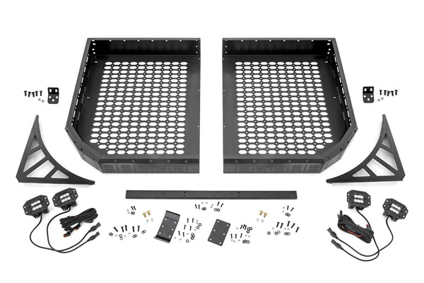 Rough Country - Cargo Rack - Dual 2" Black LED Pairs - Flush Mount - CFMOTO U10 1000 PRO