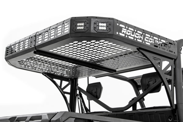 Rough Country - Cargo Rack - Dual 2 In. Black LED Pairs - Flush Mount - Can-Am Defender HD 5/HD 8/HD 9/HD 10