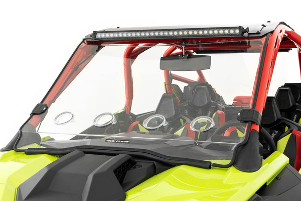 Rough Country - Vented Full Windshield - Scratch Resistant - Polaris RZR Turbo R