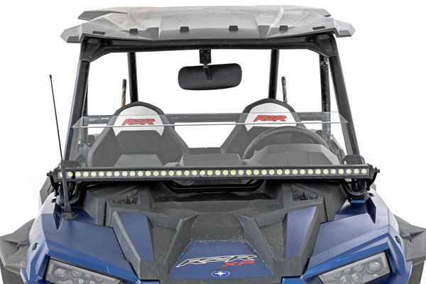 Rough Country - LED Light Kit - Front Mount - 40 In. Black Single Row - Polaris RZR XP 1000