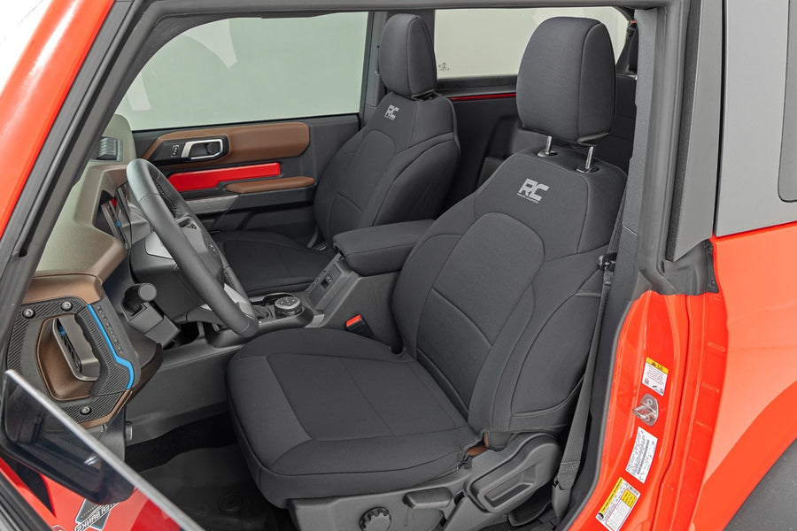 Rough Country - Seat Covers - Bucket Seats - FR & RR - Ford Bronco (2 Door) 4WD (2021-2025)