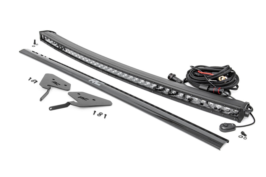 Rough Country - LED Light Kit - 30 Inch Curved - Front Bracket - Black Series - Polaris RZR Turbo S4