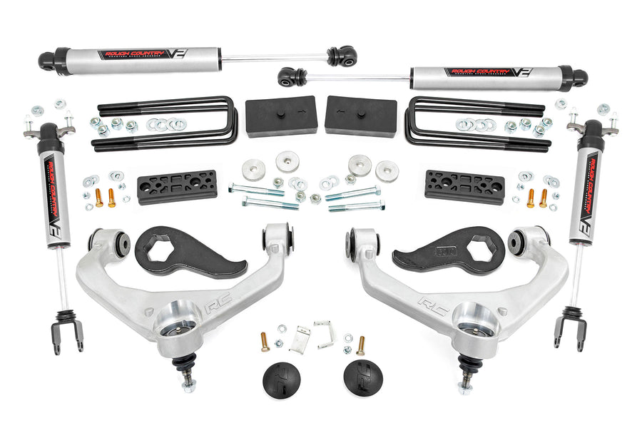 Rough Country - 3 Inch Lift Kit - UCAs - V2 - W/ Overloads - Chevy/GMC 2500HD/3500HD (20-25)
