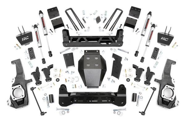 Rough Country - 5 Inch Lift Kit - Torsion Drop - V2 - W/ Overloads - Chevy/GMC 2500HD/3500HD (20-25)