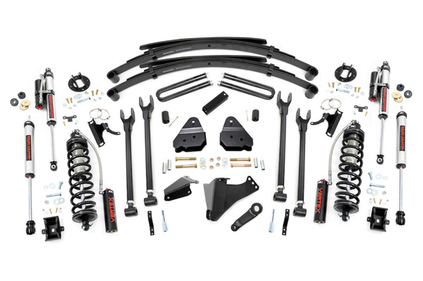 Rough Country - 6 Inch Lift Kit - Diesel - 4 Link - RR Spring - C/O Vertex - Ford F-250/F-350 Super Duty (05-07)