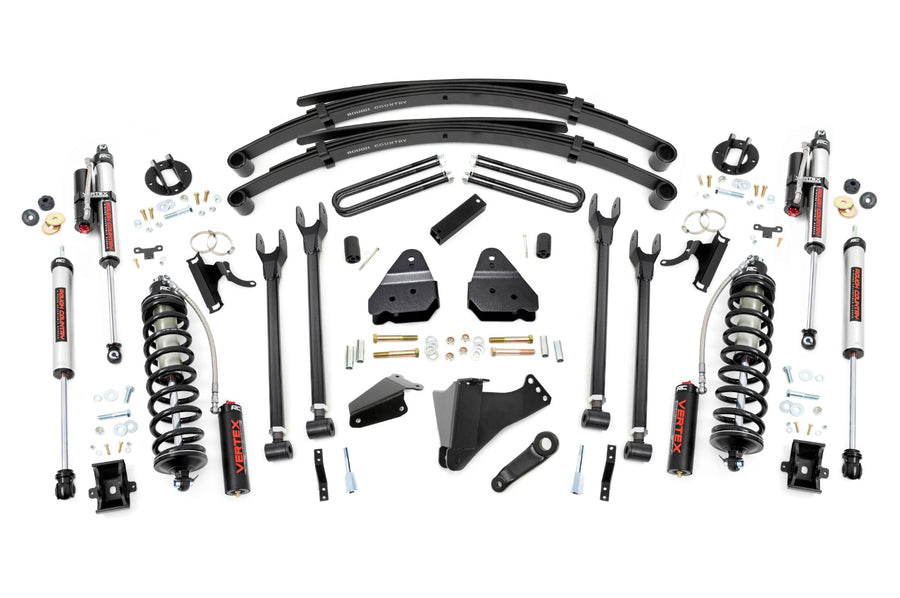 Rough Country - 6 Inch Lift Kit - Gas - 4 Link - RR Spring - C/O Vertex - Ford F-250/F-350 Super Duty (05-07)