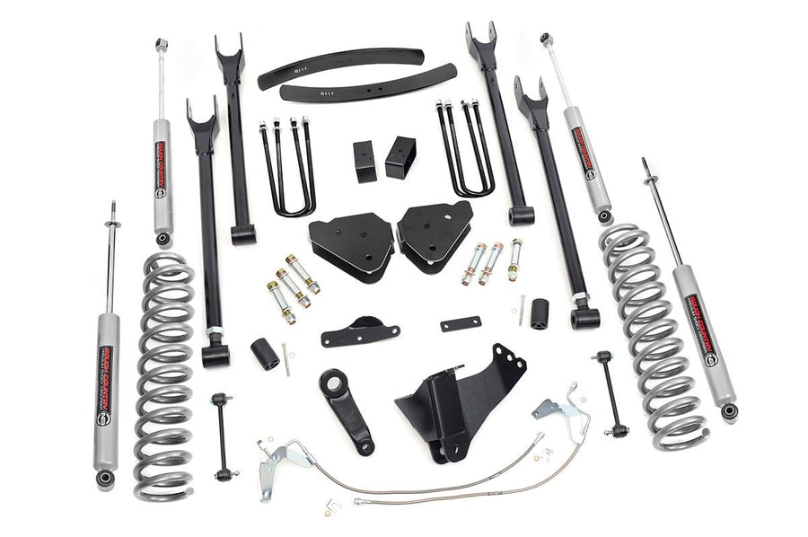 Rough Country - 6 Inch Lift Kit - Diesel - 4 Link - Ford F-250/F-350 Super Duty 4WD (08-10)