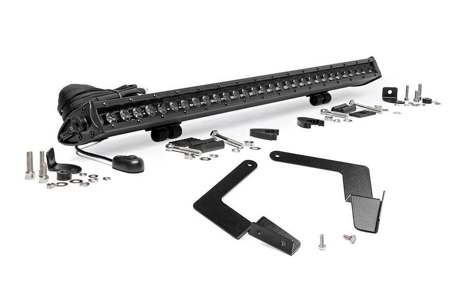 Rough Country - LED Light Kit - Lower Grille Mount - 30 In. Black Single Row - Toyota Tacoma (16-23)