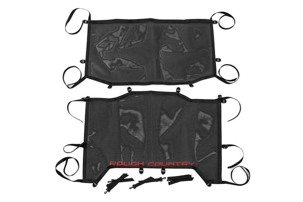 Rough Country - Mesh Bikini Top Plus - Black - Jeep Wrangler JL (21-23)/Wrangler Unlimited (18-23)