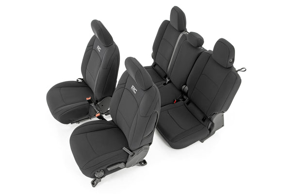 Rough Country - Seat Covers - Front And RR No Cup Holder - Jeep Gladiator JT 4WD (2020-2025)
