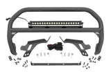 Rough Country - Nudge Bar - W/ Tow Hooks - 20 Inch BLK DRL Single Row LED - Ford Bronco Sport (21-24) - 51156