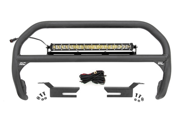 Rough Country - Nudge Bar - 20 Inch Chrome Single Row LED - Ford Bronco 4WD (2021-2025)