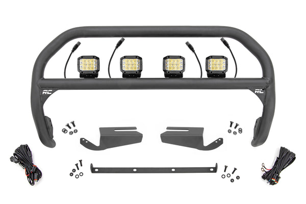 Rough Country - Nudge Bar - 3 Inch Wide Angle Led (x4) - Oe Modular Steel - Ford Bronco (21-25)