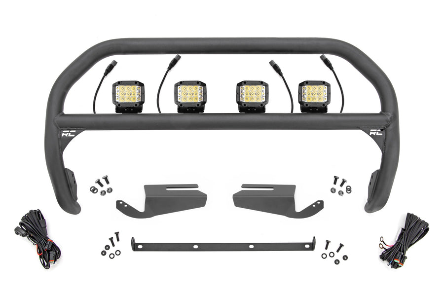Rough Country - Nudge Bar - 3 Inch Wide Angle Led (x4) - Oe Modular Steel - Ford Bronco (21-25)