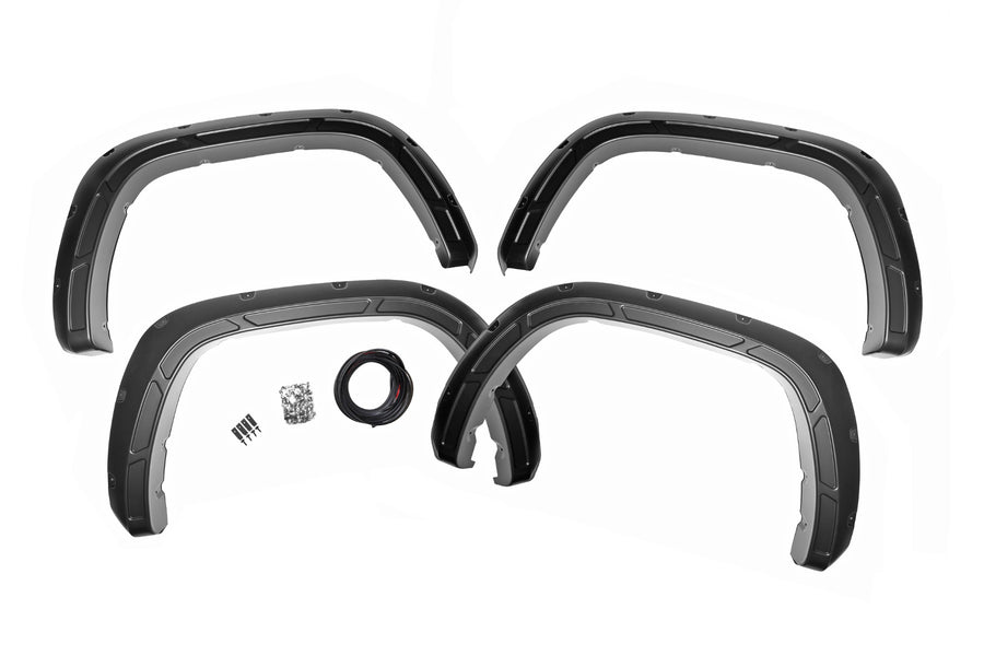 Rough Country - Fender Flares - Defender - Gloss Black - Toyota Tundra 2WD/4WD (2022-2025)