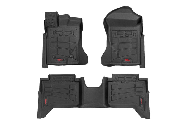 Rough Country - Sure-Fit Floor Mats - Front & Rear - Crew - Ford Ranger 2WD/4WD (2024-2025)
