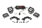Rough Country - LED Light Kit - Ditch Mount - 2 In. Black Pair - Flood - Toyota Land Cruiser (24-25)